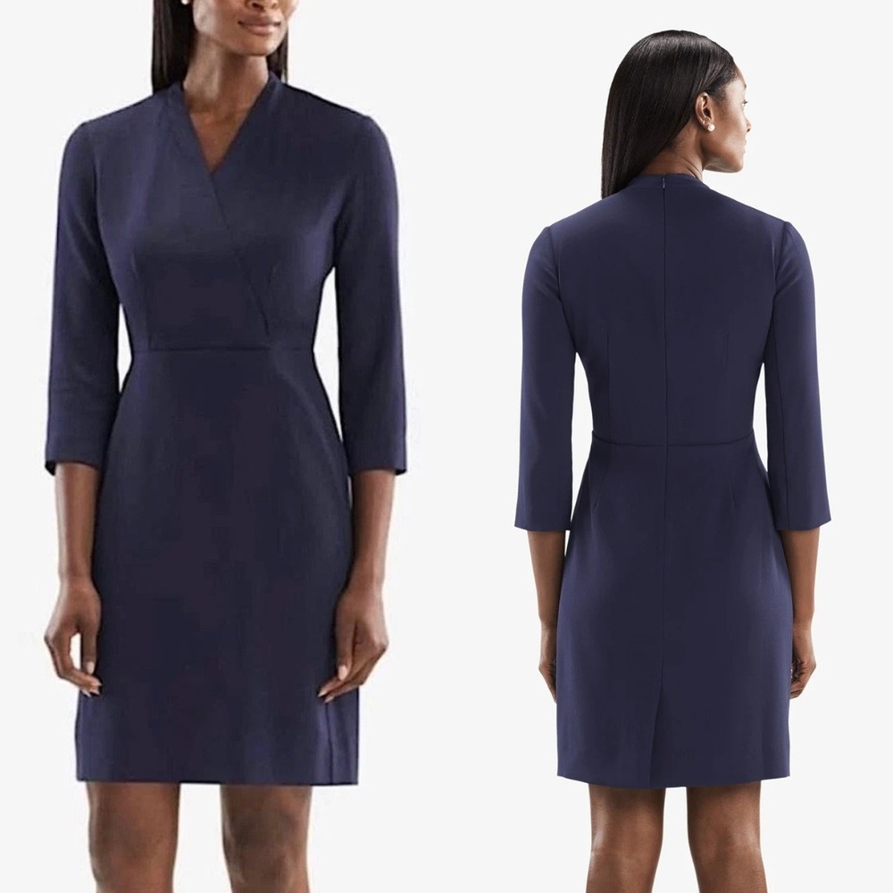 M.M. LaFleur | NWT Niko 2.0 Tailored Wrap Mini Dress in Deep Indigo size‎ 12